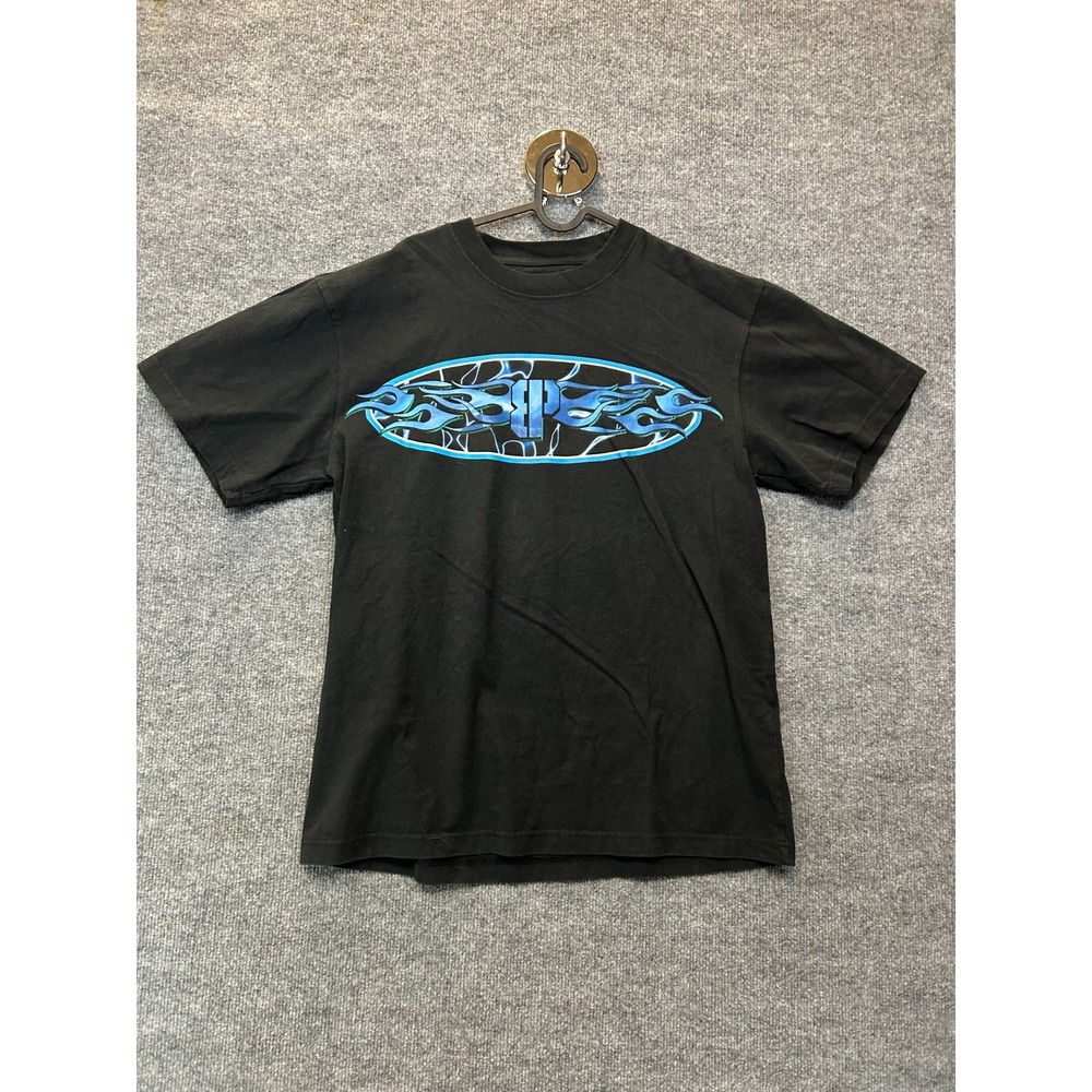 Brooklyn Projects Main Event T-Shirt Men's Black Blue Graphic Short Sleeve - M